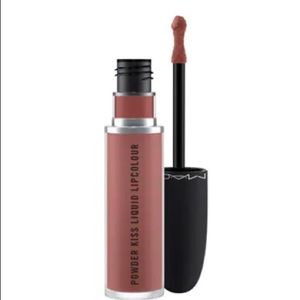 MAC Powder Kiss Liquid Lipstick Over the Taupe
